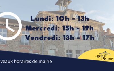 🕔Nouveaux horaires du ...